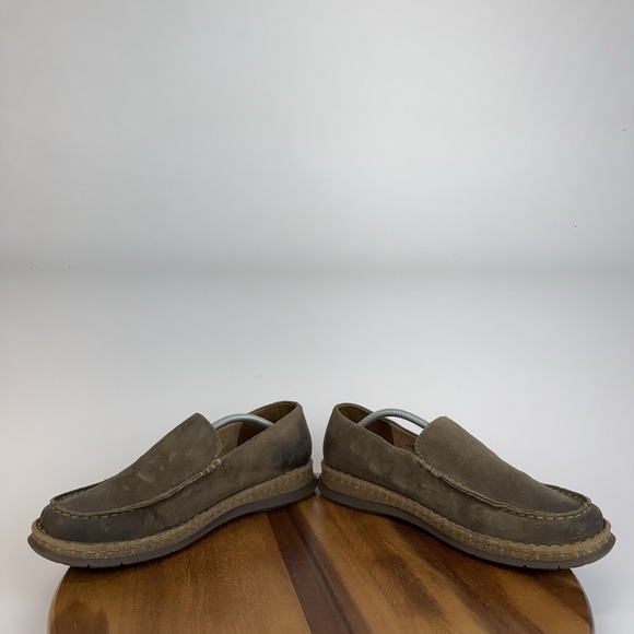 New NWOB Mens Born Baylor Taupe Brown Distressed Suede‎ Casual Loafers Size 12 M - Picture 5 of 10